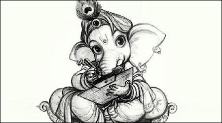 Ganpati Bappa Pencil Sketch: Lord Ganesh Pencil Art Sketch, Images & Pictures