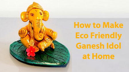 How to Make Eco Friendly Ganesh Idol from Clay or Mitti At Home - Easy 8 Steps