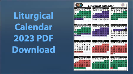 Liturgical Calendar 2023 PDF, Catholic Calendar 2023 Download