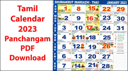 Tamil Calendar 2023 - Monthly Panchangam PDF Free Download