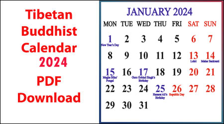Tibetan Calendar 2024 pdf