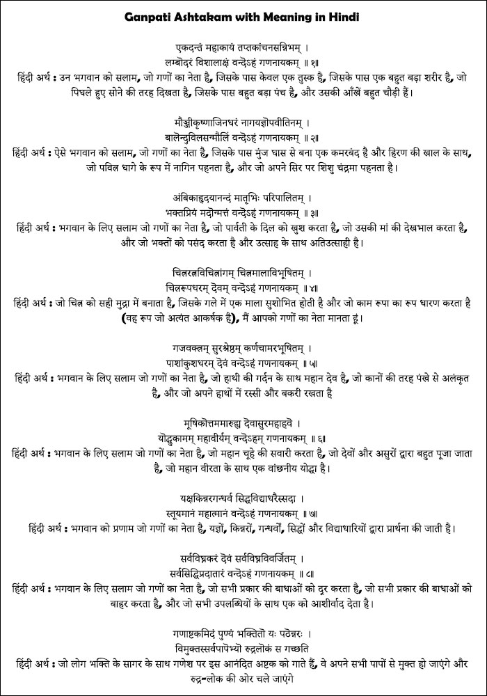 Ganpati Ashtakam JPG Image Download