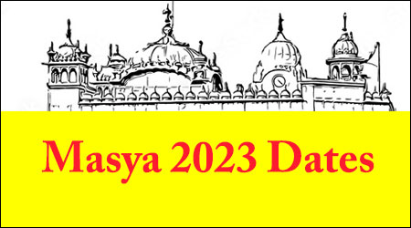 Masya Punya Calendar 2023, Masya 2023 Dates List