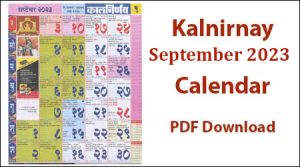 Kalnirnay 2023 September Calendar