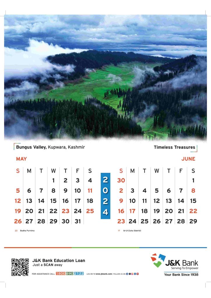 JK Bank Calendar 2024 May