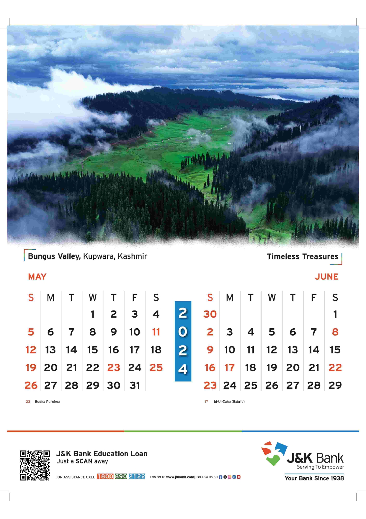 JK Bank Calendar 2024, Jammu and Kashmir Bank Holidays List 2024 PDF