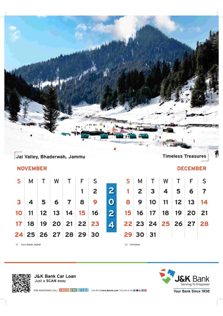 JK Bank Calendar 2024 November