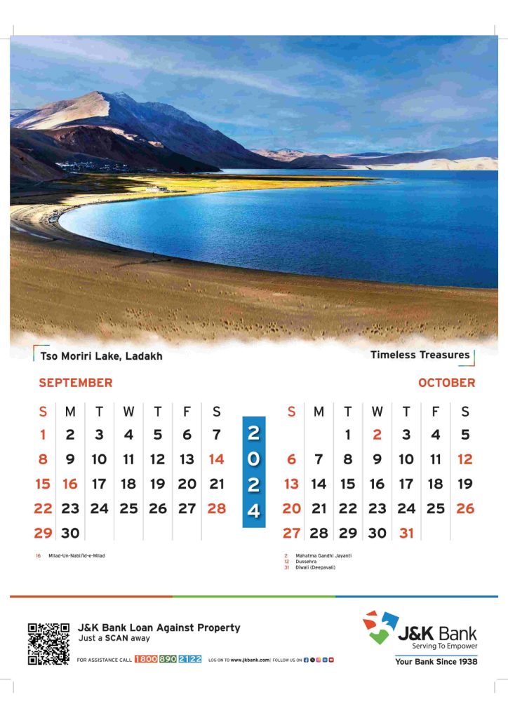 JK Bank Calendar 2024 September